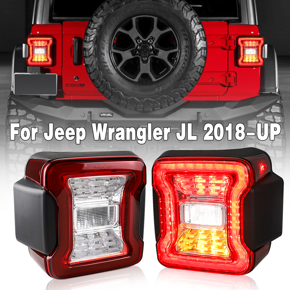 LED テールライトジープラングラー JL 2018 2019 2020 2021 2022 車のリアブレーキランプターンシグナルリバースライトアクセサリー
