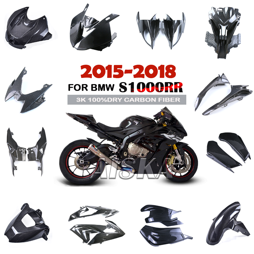 フェンダーフレームカバー燃料タンクサイドパネルフェアリングキット 3 18k カーボンファイバーオートバイアクセサリー BMW S1000RR 2015 2016 2017 2018