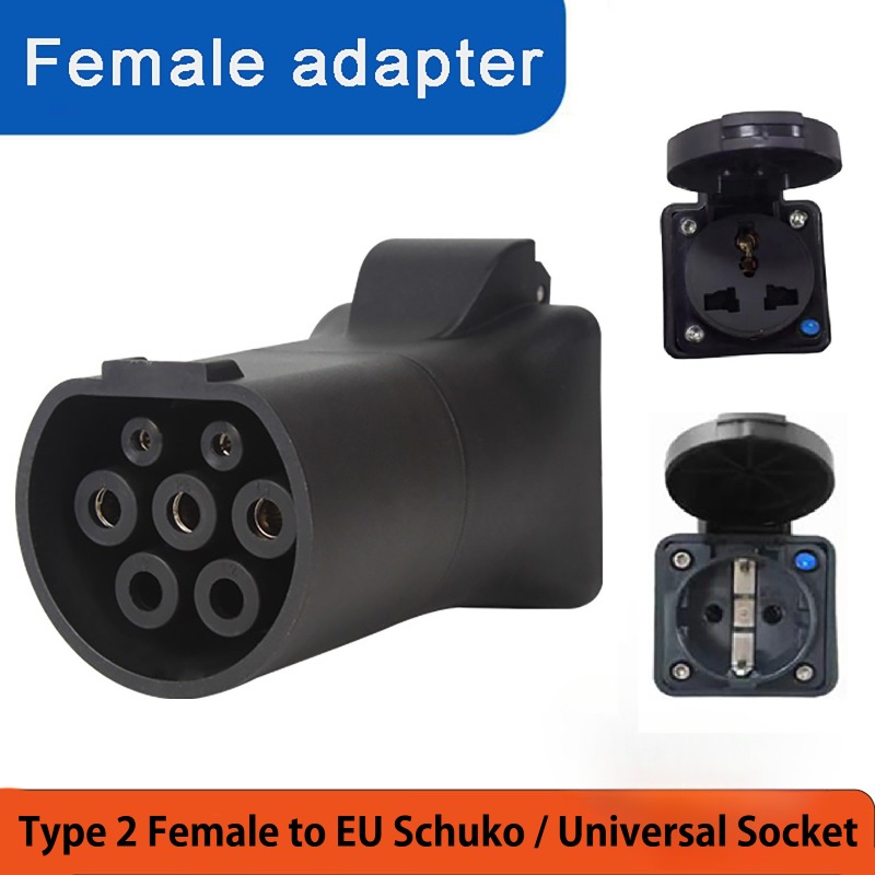 75Ω 470Ω 2KΩ 2.7KΩ V2L タイプ 2 メス - EU Schuko / ユニバーサルソケット EV 車放電コンバータアダプタ電源ステーション