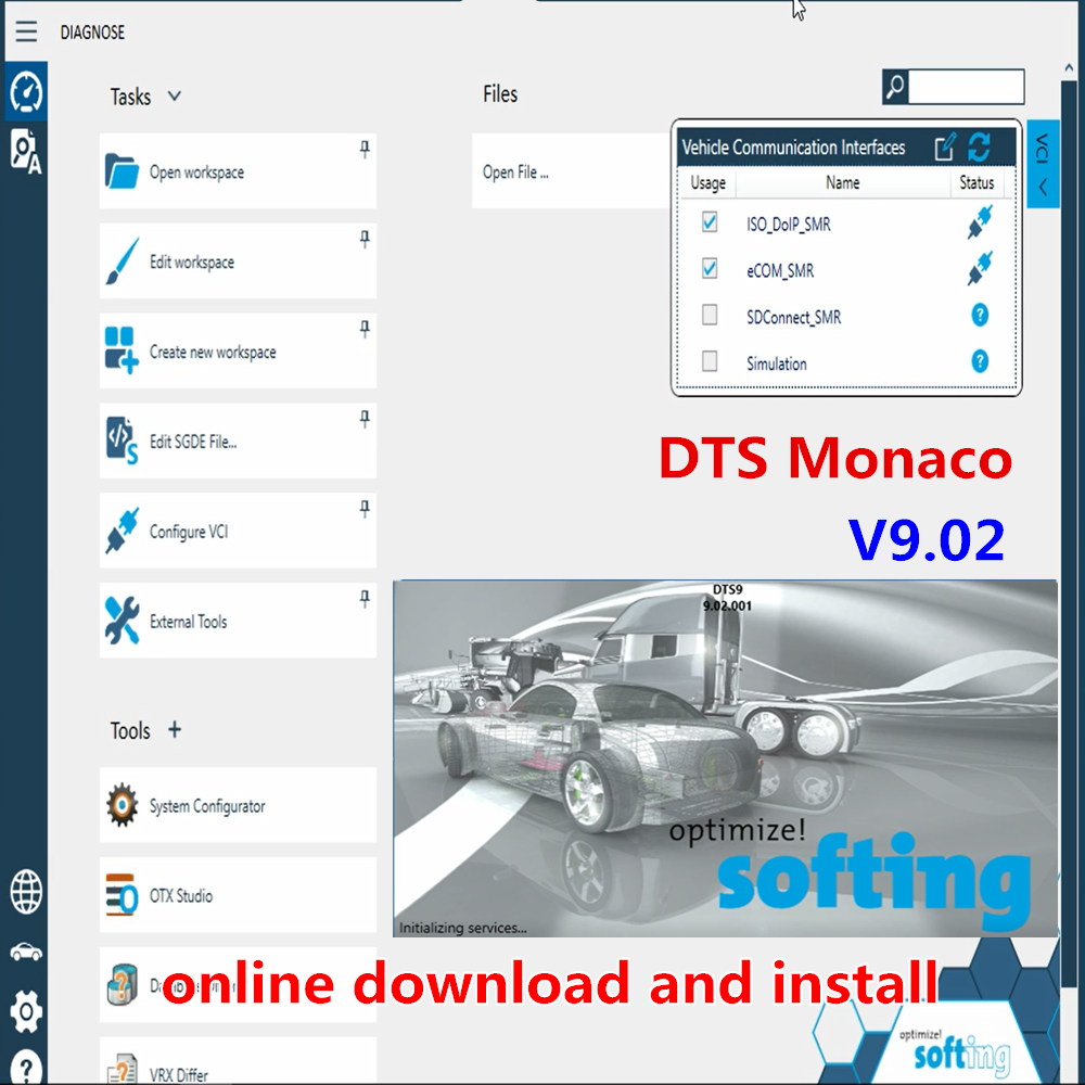 最新の DTS Monaco V9.02/V8.16 (MB Star C4 コネクタ C5 マルチプレクサ C6 VCI 用) オンライン インストールとアクティベーション