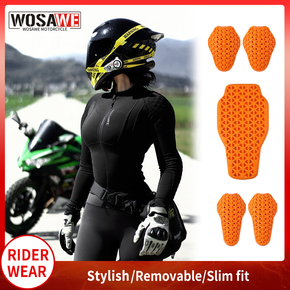 WOSAWE 女性オートバイジャケット夏ライダーシャツバックサポートパッドストリート乗馬ジャケットモトソフトギアモーターサイクリスト服