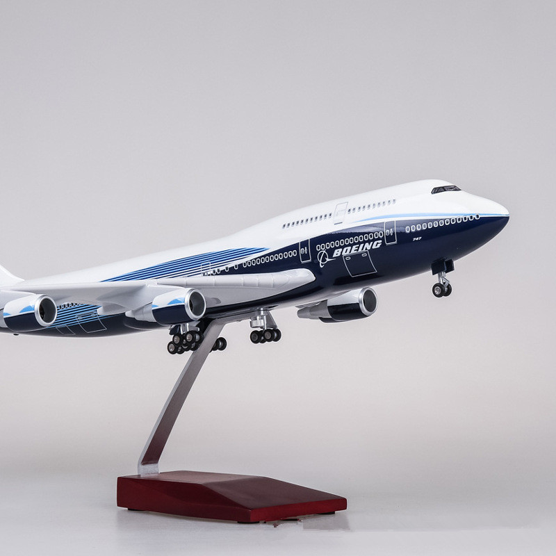47 センチメートル 1:150 スケールダイキャストモデル民間旅客機プロトタイプ航空機ボーイング B747 樹脂飛行機光装飾ディスプレイギフト