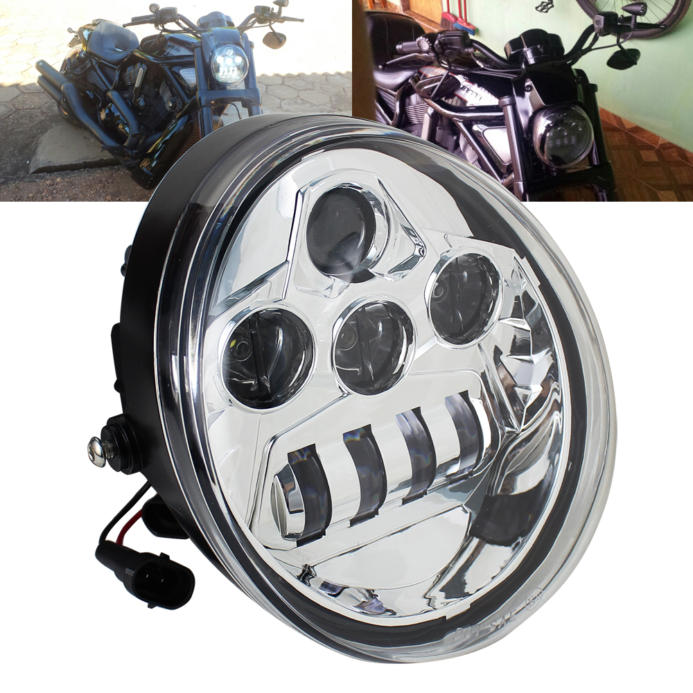 フロントヘッドライトハイロービームオートバイ LED ライト V-Rod VRSC VRSCA VRSCAW VRSCB VRSCF VRSCSE VRSCSE2 VRSCR VRSCX ストリートロッド用