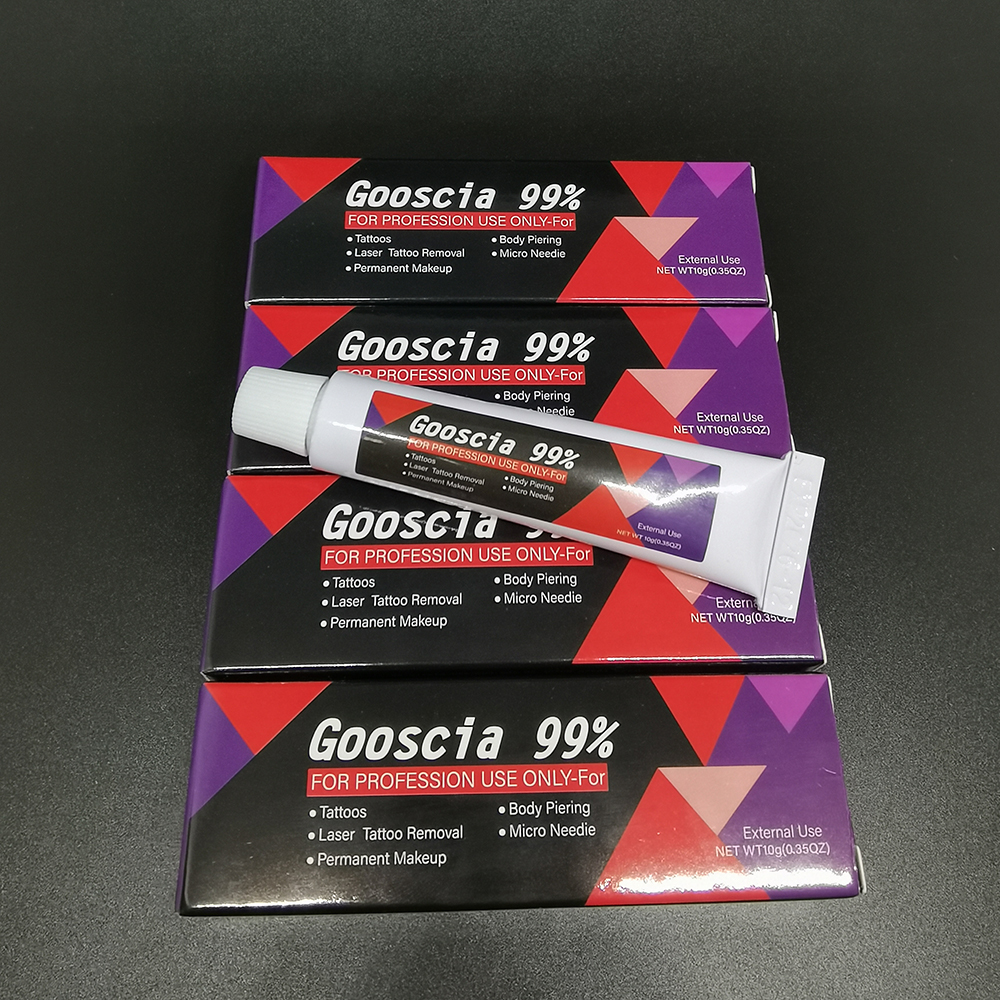 新しい 99% Gooscia タトゥークリームアートメイク前マイクロブレーディング眉毛唇ボディ美容タトゥー除去 10 グラム