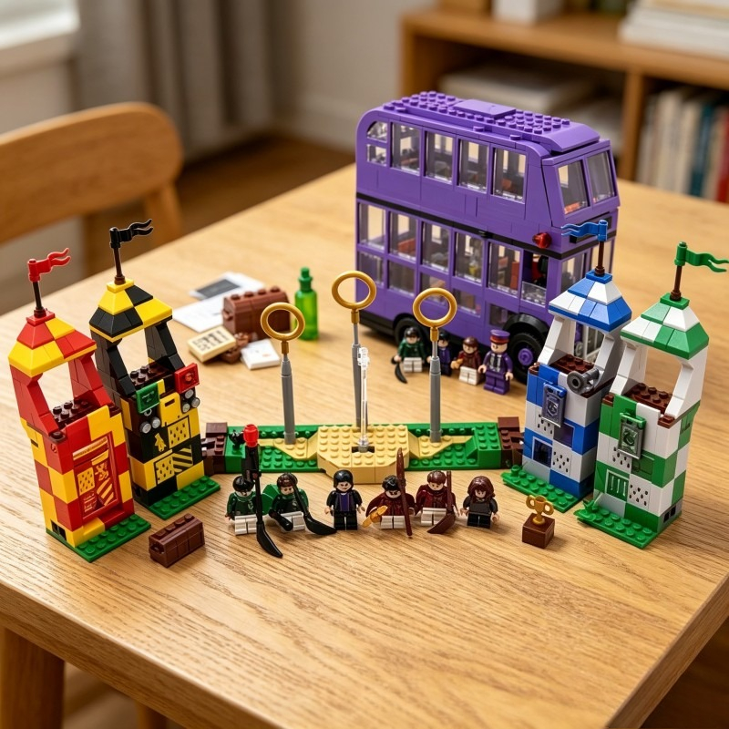 MOC バス クィディッチ トレイン モデル ビルディング ブロック おもちゃ 誕生日プレゼント用