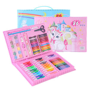 86点セット 子供用画材セット 洗えるアート用品 クレヨン・水彩ペン 文房具 ギフト