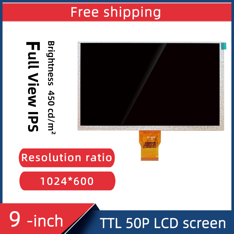 9 インチ RGB 50P SH090JGI50 SH090JGI60 1024 * 600 フルビュー IPS450 高輝度屋外広温度 LCD ディスプレイ画面