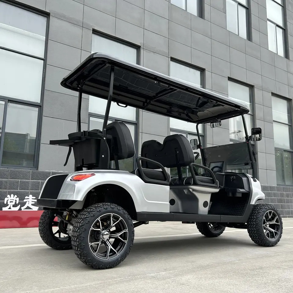 Street Legal Electric Golf Cart 4 Seats 5000W Scooter Go Kart ATV Adult Touring Classic Solar Golf Cart