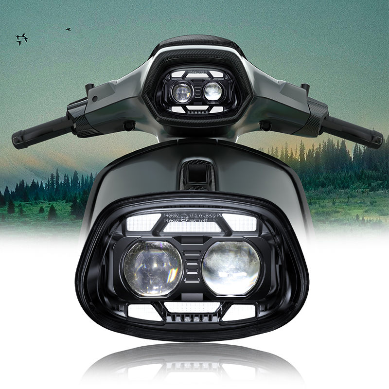 60 ワットオートバイ LED ヘッドライトハイロービーム DRL ヘッドランプベスパスプリント 150 Sprint150 2017 2018 2019 2020 2021 2022 2023 2024