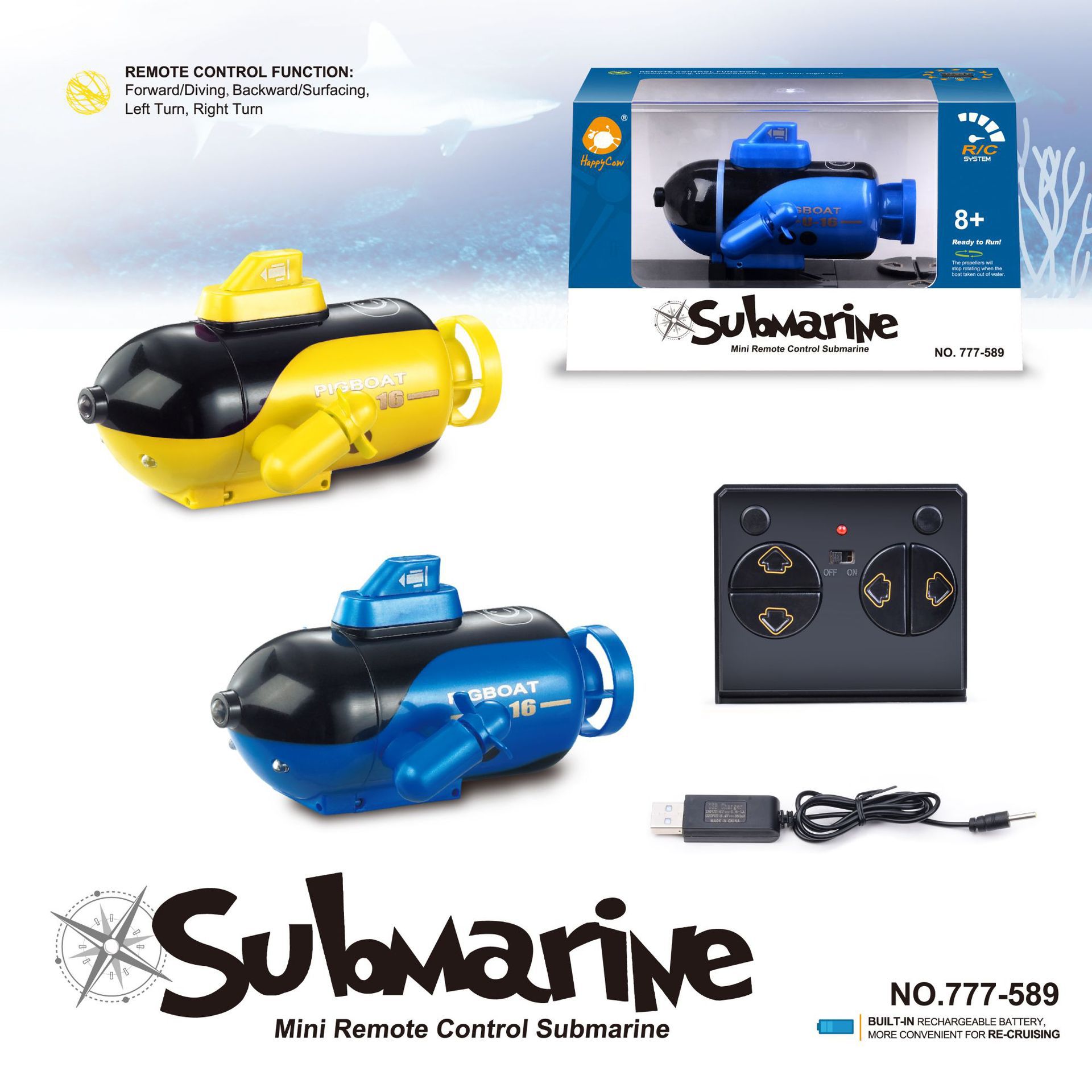 新しい RC 潜水艦 LED ライトラジコンボート防水充電原子力潜水艦モデルギフトおもちゃ子供のため