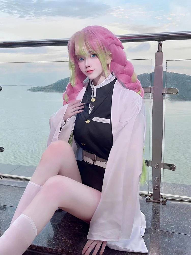 アニメ甘露寺蜜里コスプレ衣装鬼滅の刃ゲーム悪魔特効フルセット大人子供かつら着物スーツパーティー女性制服