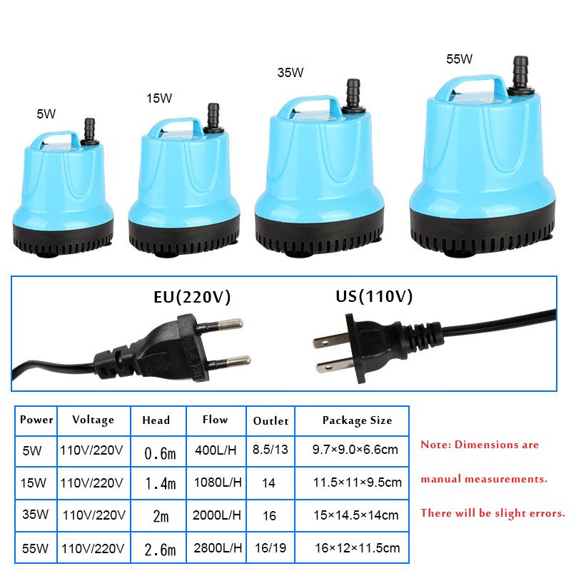 110v 220v 水槽水中ウォーターポンプ底吸引ポンプ底フィルター肥料水槽、池、水族館、噴水