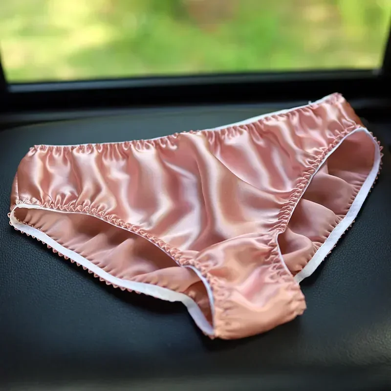 高品質かつ低価格 100% 桑シルク夏薄く快適な通気性抗菌ショーツシルク下着女性のシル