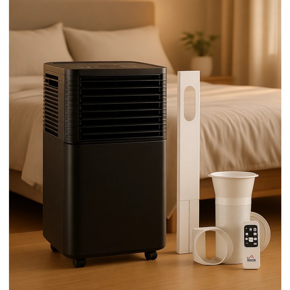 最大 344 平方フィートの部屋用の 8000 BTU ポータブル エアコン、3-in-1 冷却、除湿機、スリープ モード付きファン、リモート コントロール