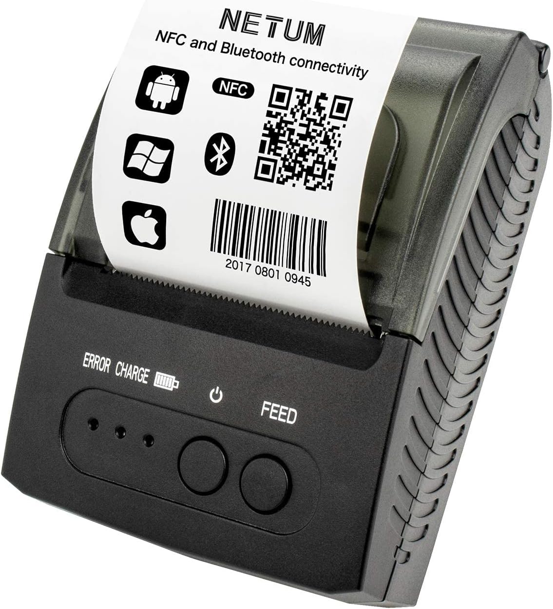 NETUM ポータブル 58 ミリメートルサーマルレシートプリンタ Bluetooth サポート Android/IOS POS システム用 USB サーマルプリンタ