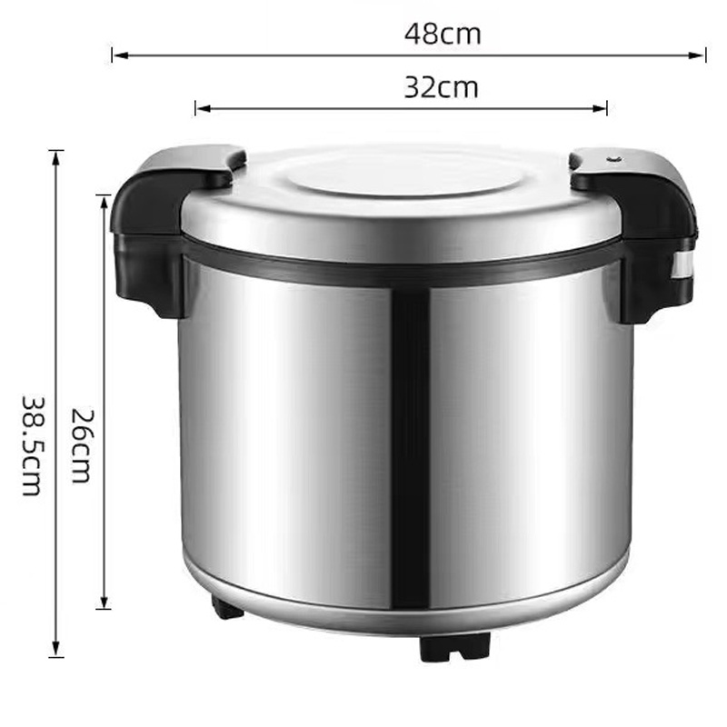 23L 商用電気ライスウォーマーバケツ多機能電気炊飯器ステンレス鋼断熱ライスバケツ電気 H