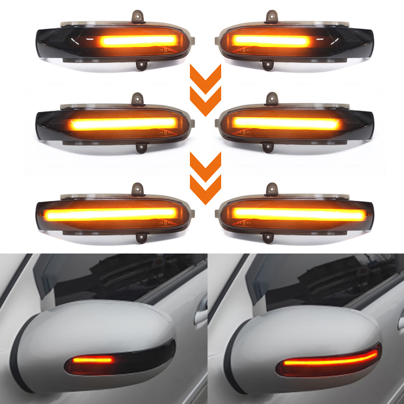2 個点滅水ダイナミックウインカーメルセデスベンツ C クラス W211 W203 S203 CL203 2001-2007 LED ターンシグナルサイドミラーライト