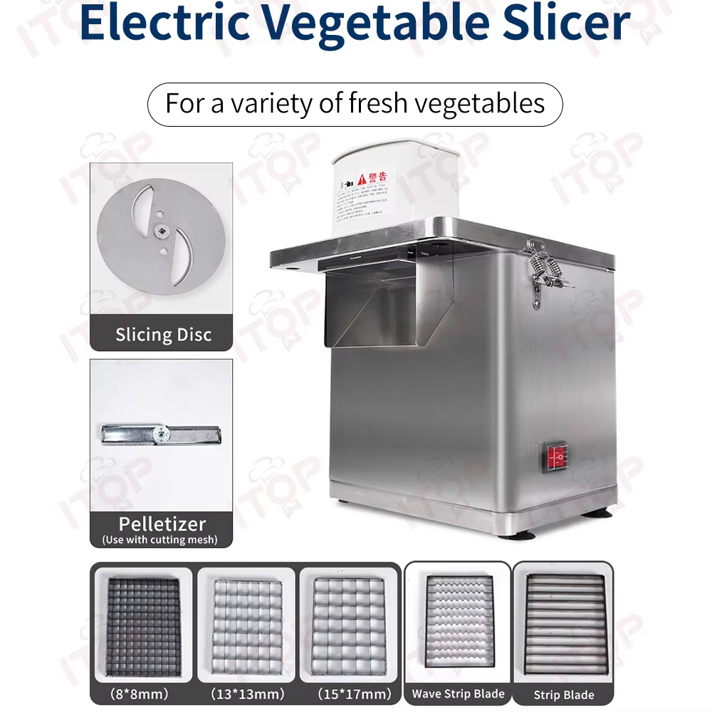ITOP LEVEC 多機能野菜スライサー チョップ/ダイス/シュレッド 4-in-1 ステンレス鋼キッチンマシンフードプロセッサー 220V 110V