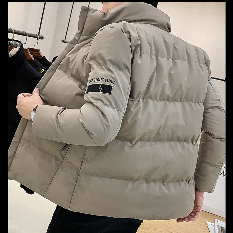 男性肥厚フグジャケット 2024 冬のダウンコットンジャケットパッド入りジャケット男暖かいコート服 Ropa デ Hombre 男性服