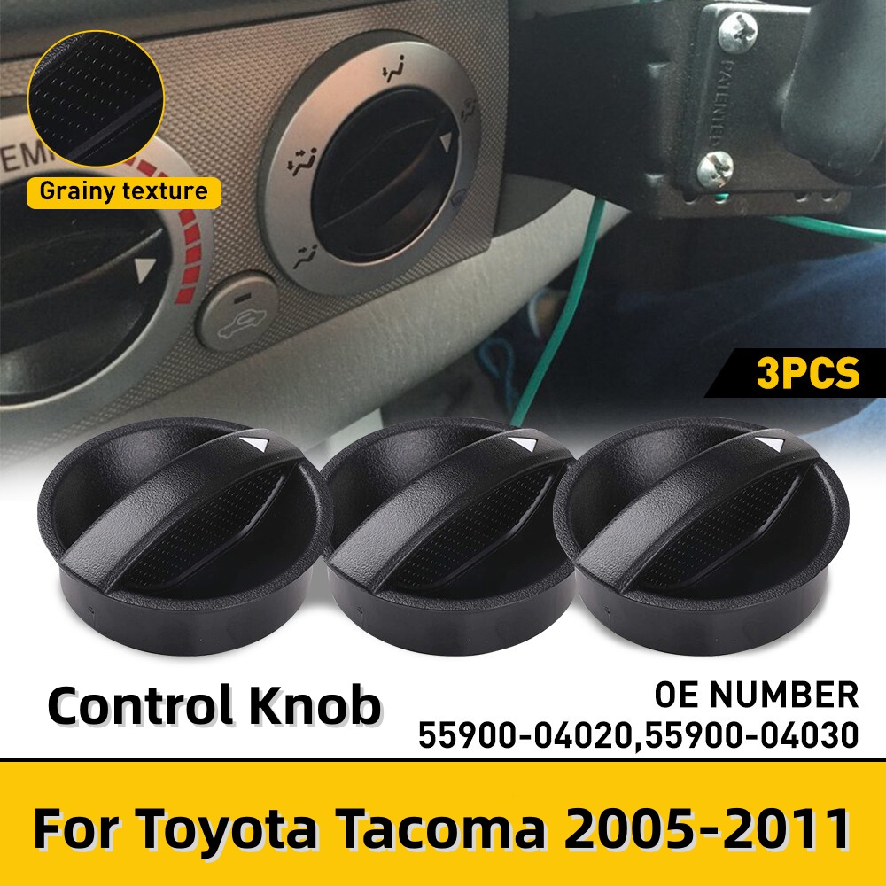 トヨタ タコマ 2005-2011 3 個 HVAC A/C ヒーターファン温度制御ノブ空調温風ダッシュボード交換部品