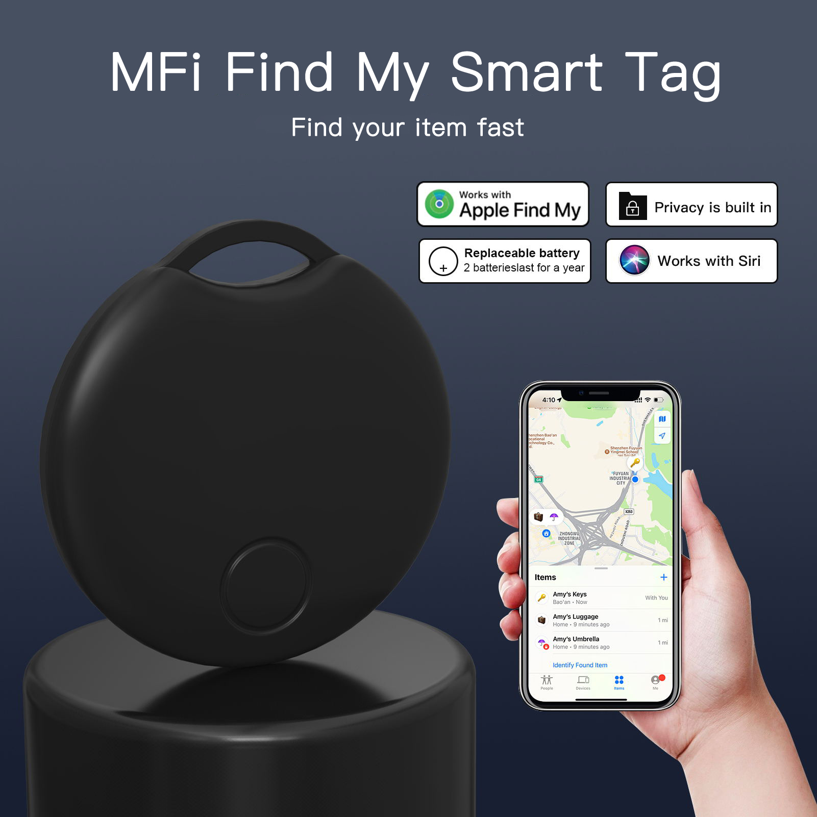 長距離トラッカー測位遠く離れたファインダー Apple の音声検索スーツケースのキーの位置を特定するバッグのおもちゃ IOS iPhone 用スマートタグ