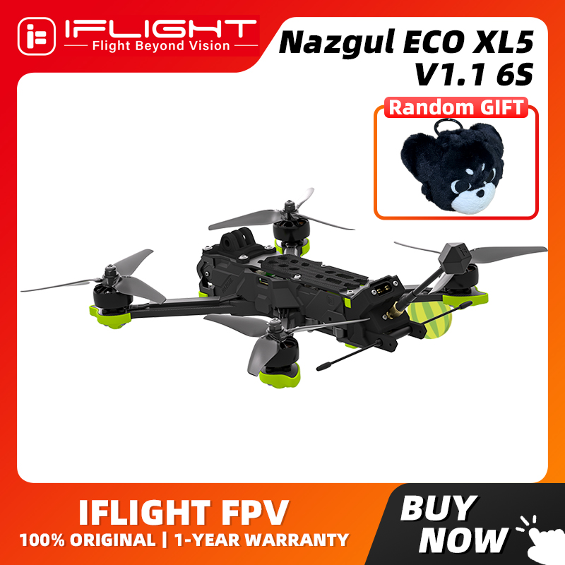 iFlight Nazgul XL5 ECO V1.1 6S アナログ ドローン BNF XING-E Pro 2207 1800KV モーター BLITZ 5.8G 1.6W VTX BLITZ ATF435 E55S スタック