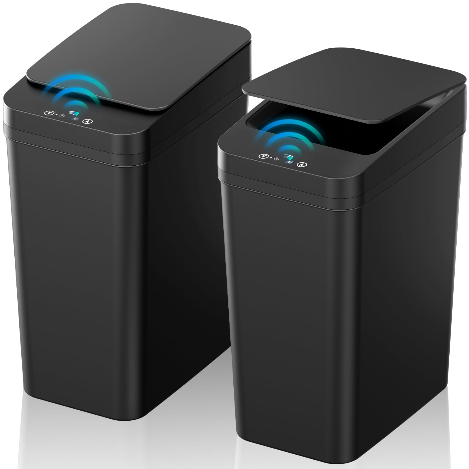 蓋付きバスルームゴミ箱、自動タッチレスゴミ箱、小型モーションセンサースマートゴミ箱、スリム防水ゴミ箱