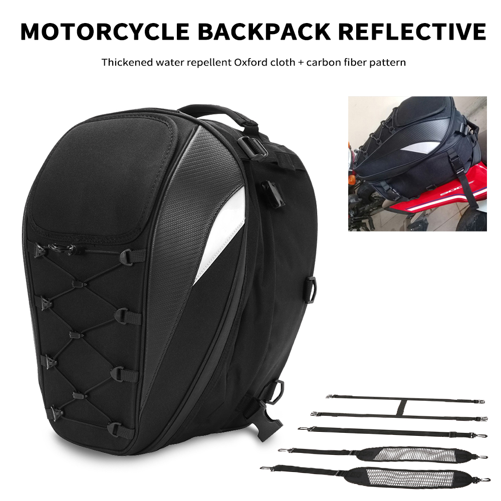 ユニバーサルオートバイバッグ防水リアシートバッグバックパックテールバッグヘルメットバッグ収納袋オートバイダートバイクアクセサリー