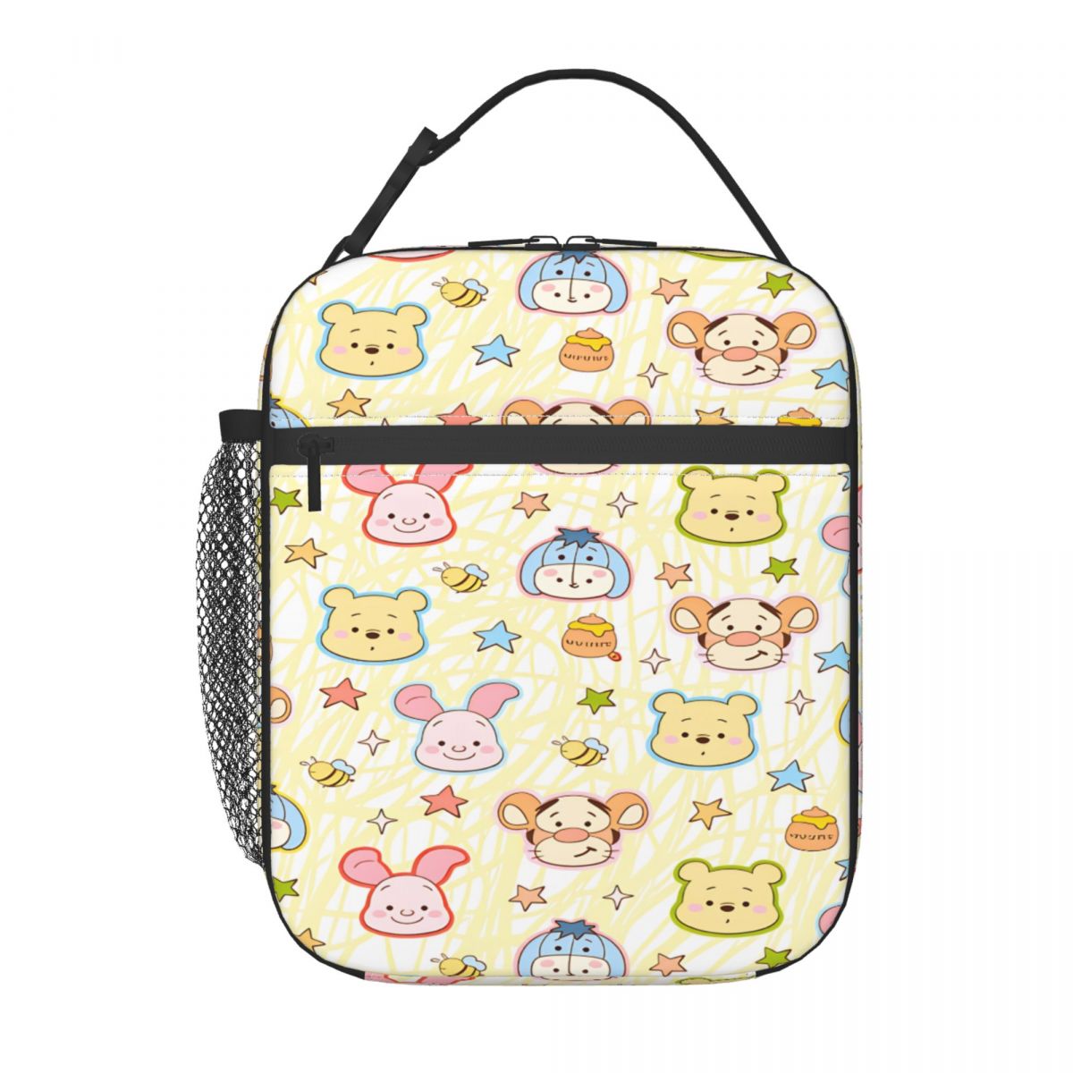 くまのプーさんティガーランチバッグピクニックランチボックス子供のための楽しいプリントサーマルランチバッグ防水便利なクーラーバッグ