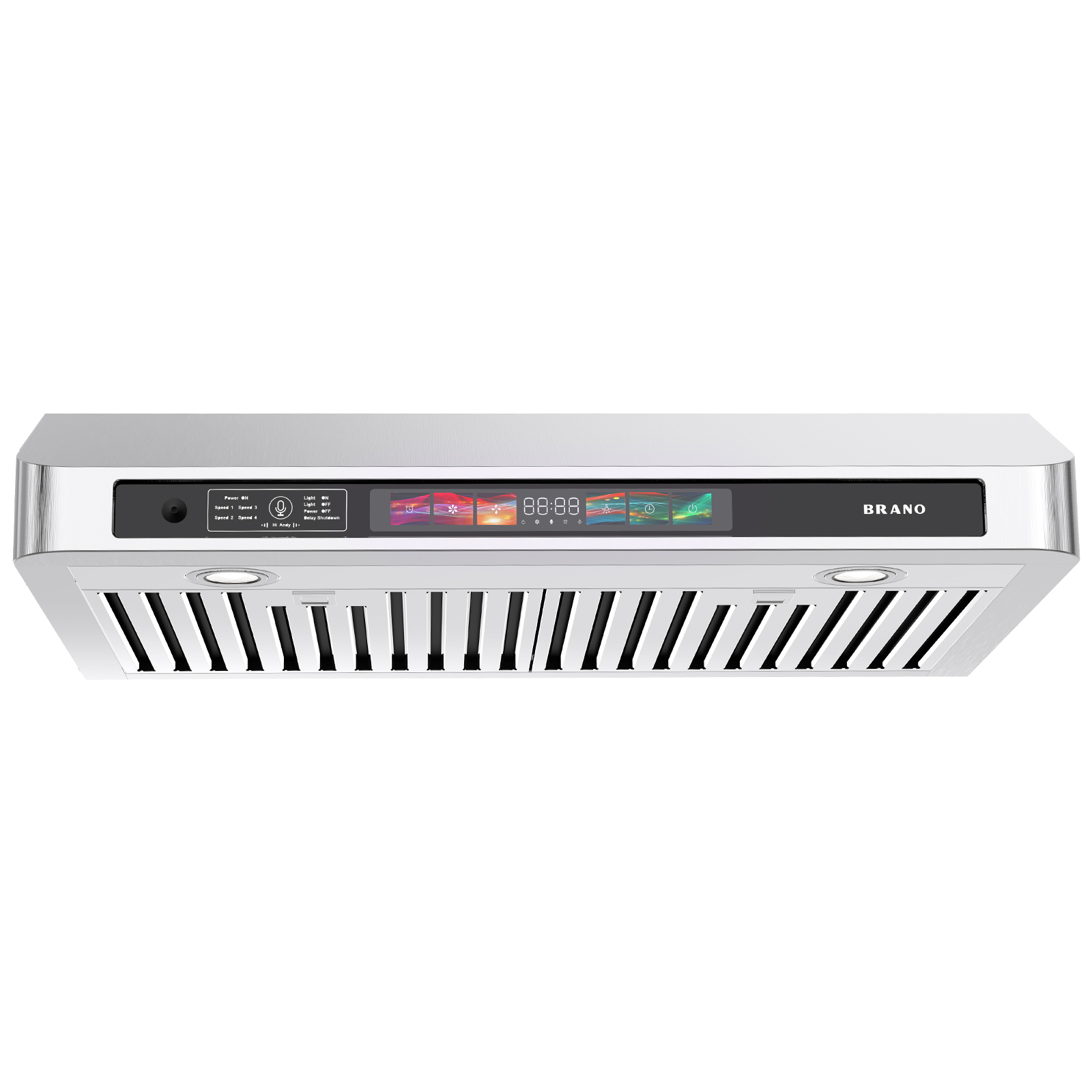 30/36 インチアンダーキャビネットレンジフード、音声/ジェスチャー/タッチコントロール付き、900 CFM キッチン換気フード、4 速排気ファン付き