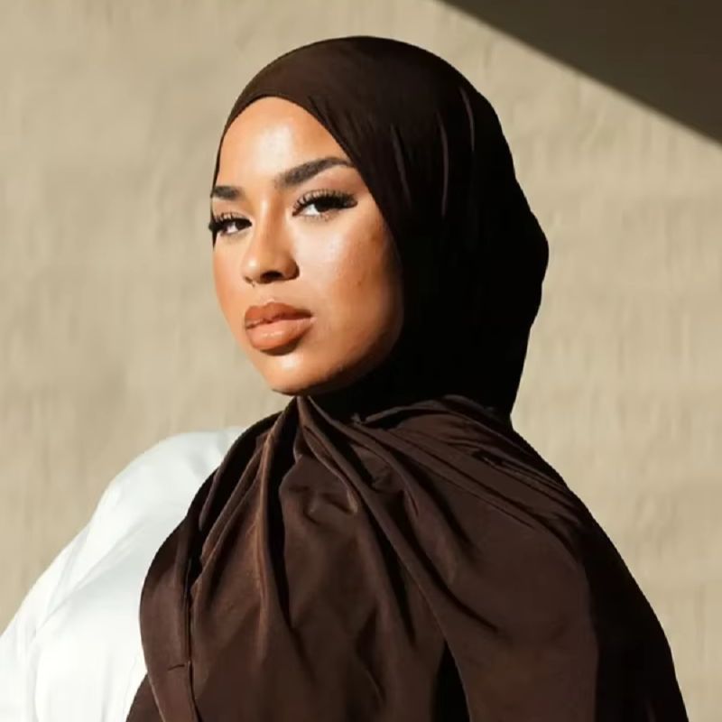 イスラム教徒液体ジャージーヒジャブスカーフ女性ラマダン新ヘッドラップ無地ショールイスラムスカーフイスラム教徒イスラムショール 180*60 センチメートル