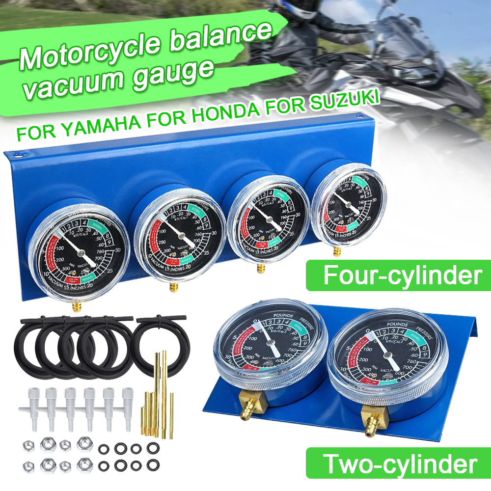 2/4 シリンダーオートバイキャブレター炭水化物シンクロナイザーキット点火テスターバランサーテストゲージセットバイク診断ツール