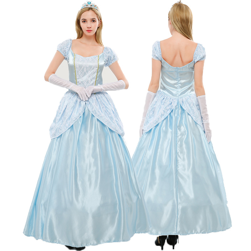 ハロウィンシンデレラコスチュームセクシープリンセス雪聖霊降臨祭ファンタジアファンシードレス大人女性のための