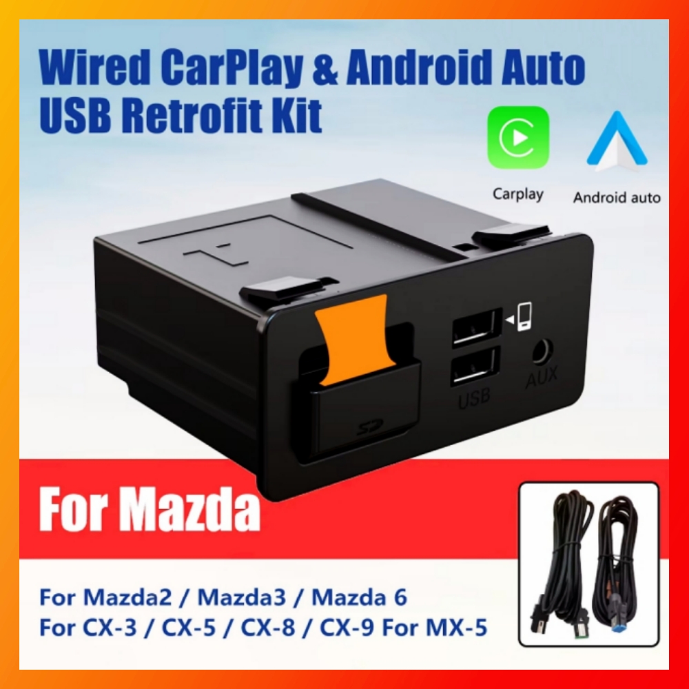 新しいアップグレード CarPlay Android 自動 USB ハブ OEM 変更するマツダ 3 2 6 CX3 CX5 CX8 CX9 MX5 オリジナルラジオ TK78669U0C Carplay キット