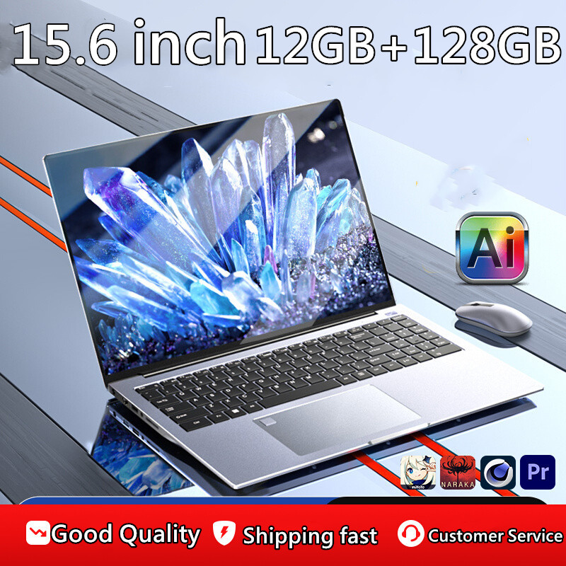 15.6 インチのラップトップ PC 8 ギガバイト LPDDR4 RAM 128 ギガバイト SSD ROM Windows 10 コンピュータ 4 コアプロセッサ WIFI インテル Celeron N5095 CPU 2.00 GHz