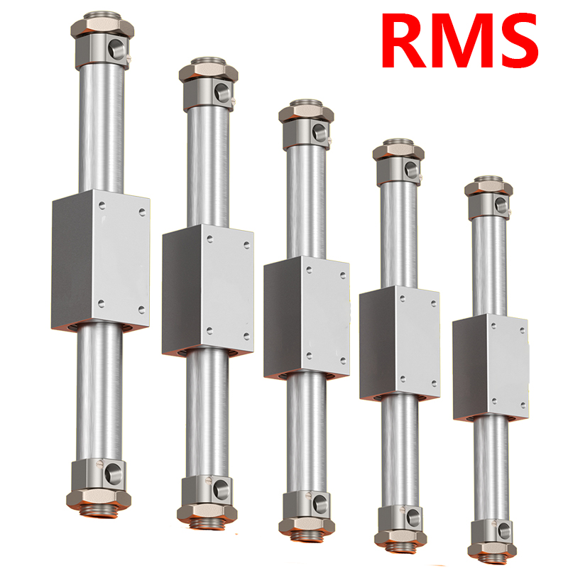 RMS シリーズ 25 ミリメートルボア RMS25 ロッドレス磁気空気圧シリンダ複動 100/200/300/400/500/600/700/800/1000 ミリメートルストローク