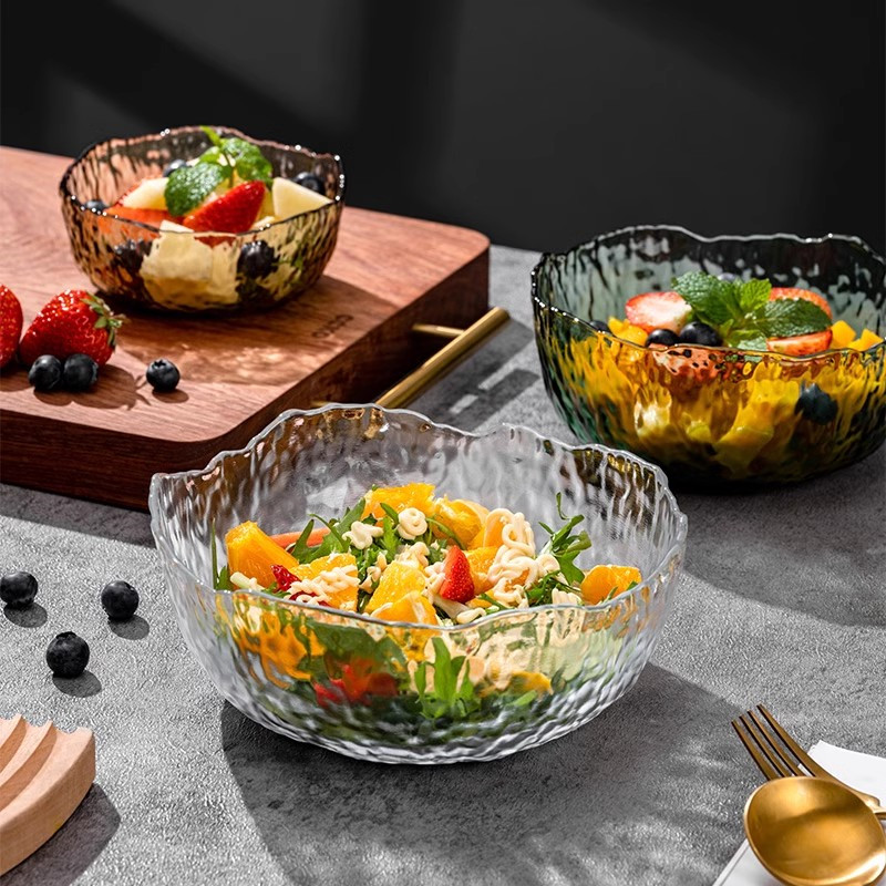 日本のガラスボウル絶妙な高品質食器ホームスープボウルデザートフルーツ皿サラダボウルキッチンアクセサリー