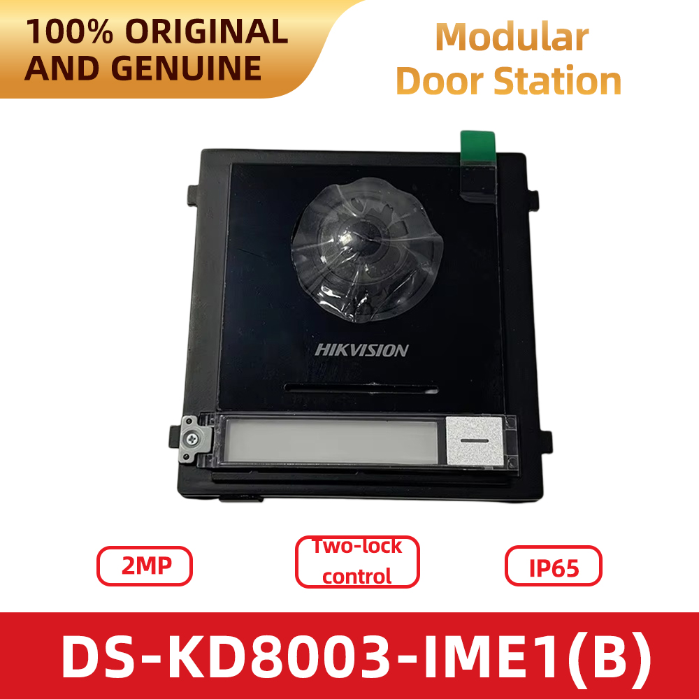 Hikvision オリジナル DS-KD8003-IME1(B) IP ビデオ インターホン ドア ステーション 1080P 魚眼カメラ PoE IP65 双方向オーディオ ドア アクセス 続き