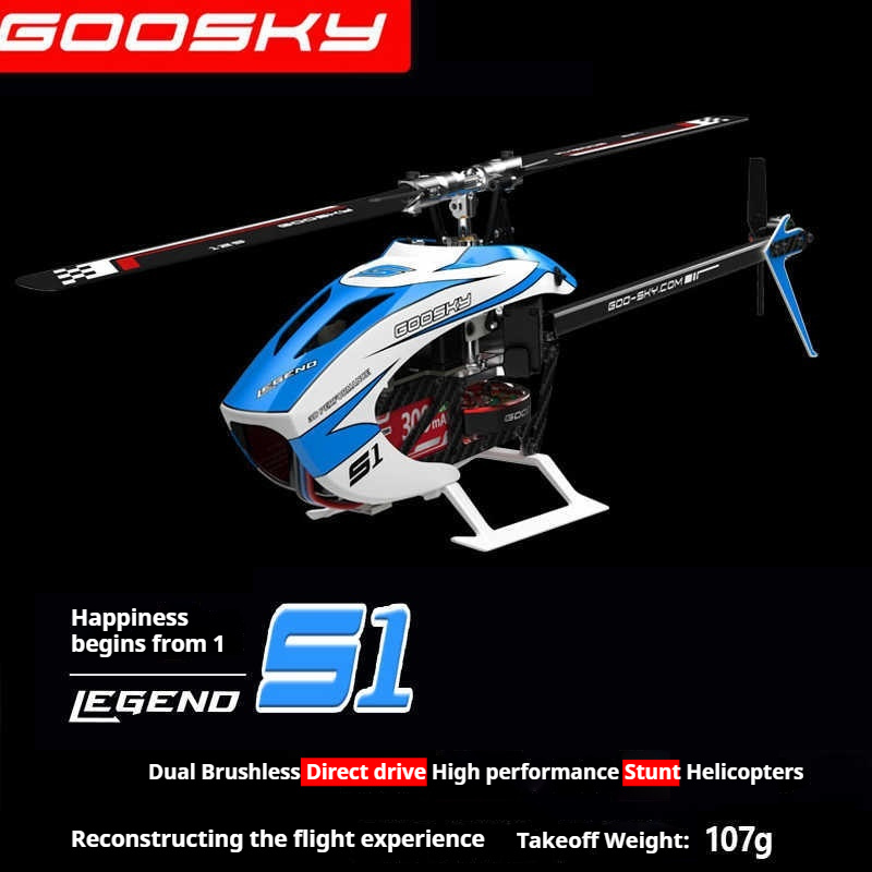 Hot RC Goosky S1 BNF/RTF 6CH 3D Stunt Double Brushless Motor Direct Drive Motor Flybarless Direct-Drive RC Helicopter Toy Gift
