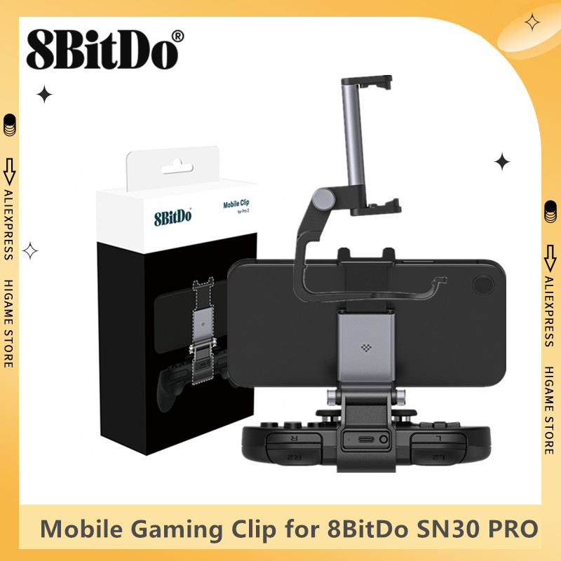 8BitDo モバイルゲームクリップ 8BitDo SN30 プロゲームパッドアクセサリーホルダースタンドワイヤレスコントローラ電話コントローラ用黒