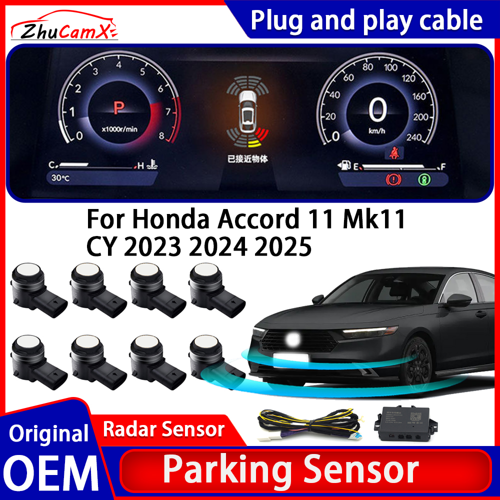 ZhuCamX OEM 駐車センサーキットブザーアラーム逆レーダー検出システムホンダアコード 11 Mk11 CY 2023 2024 2025