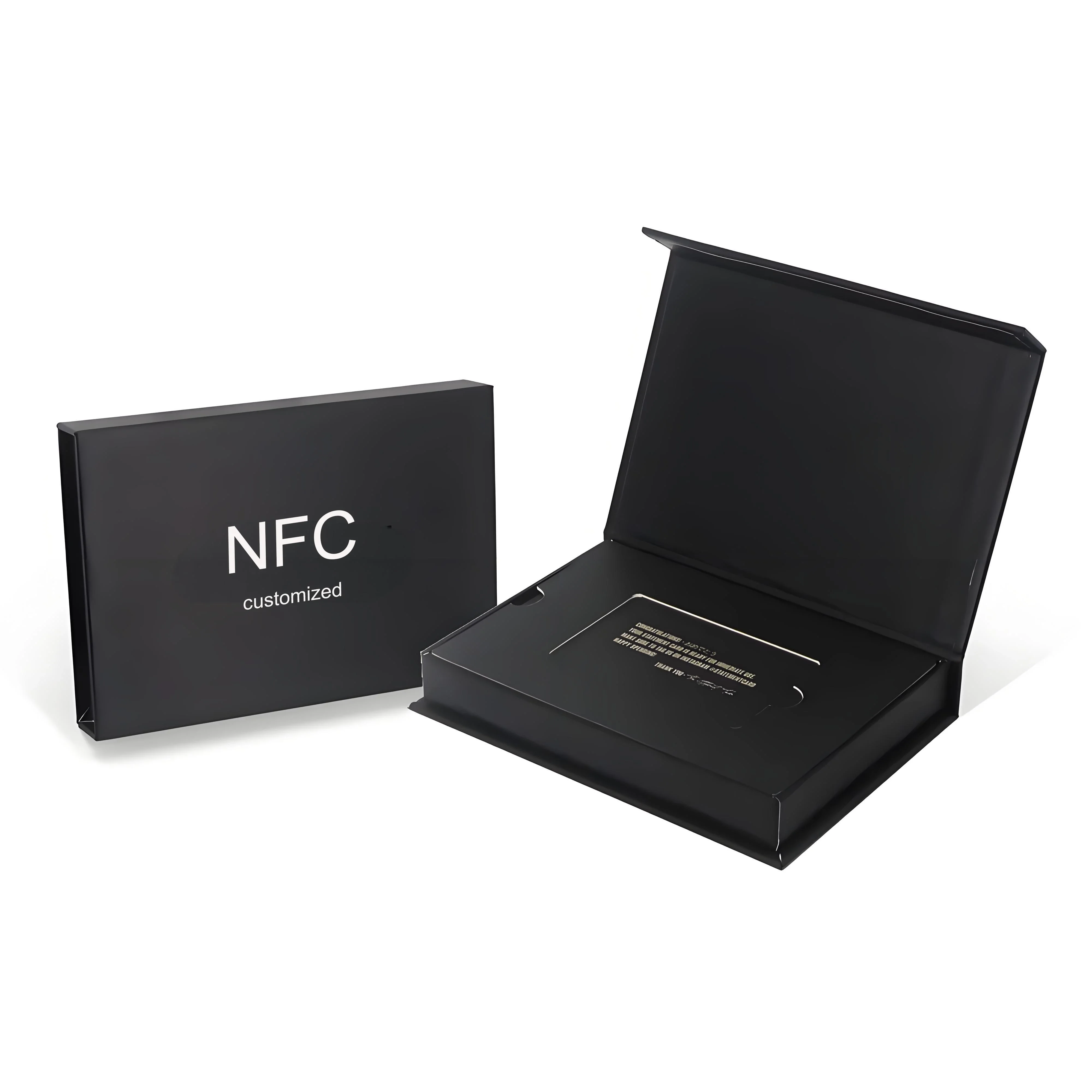 Customized Cardboard Metal Box Magnetic NFC Packaging Standard Size VIP Gift Business