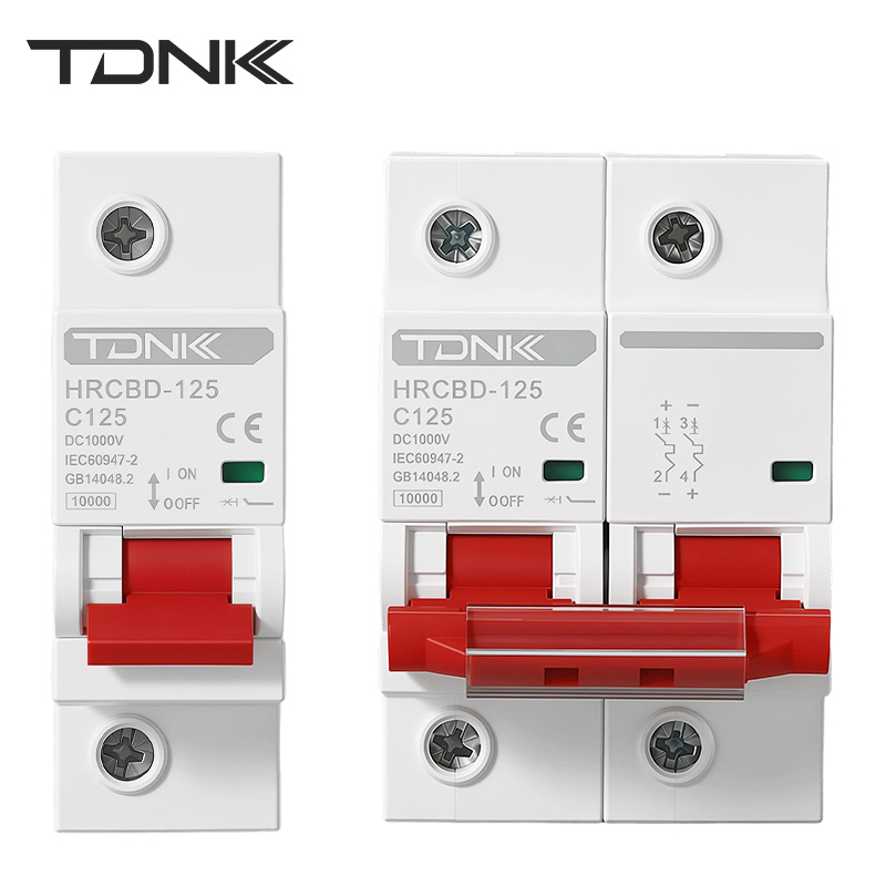 TDNK HRCBD-125 DC サーキットブレーカー 1P 2P 80A 100A 125A MCB エアスイッチ太陽光発電システム過負荷および短絡保護用