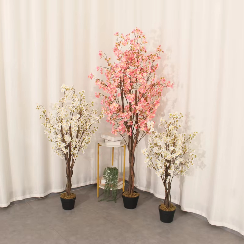 造園家の屋内屋外の結婚式やイベントの装飾のために人工桜の木環境に優しいカスタムシミュレート