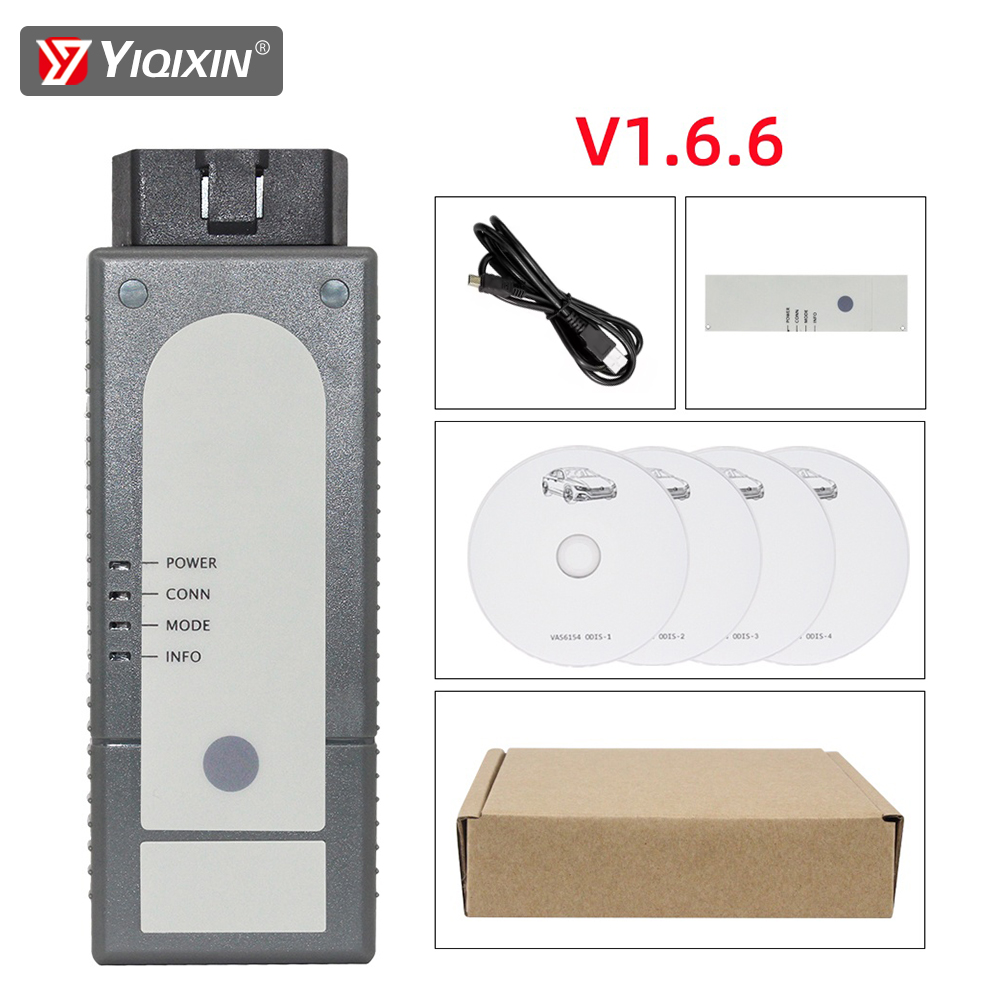 VAG 6154A Wifi フルチップ FW 1.6.6 車の診断ツールスキャナ VW アウディ V グループ OBD2 コードリーダープログラミング USB 機能