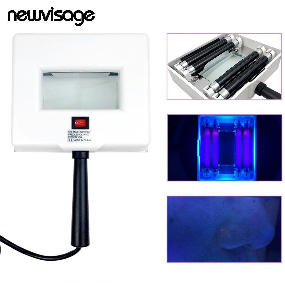 ウッズランプスキンアナライザーハンドヘルド UV 顔皮膚分析テストウッズランプ紫外線ブラックライト検査拡大装置