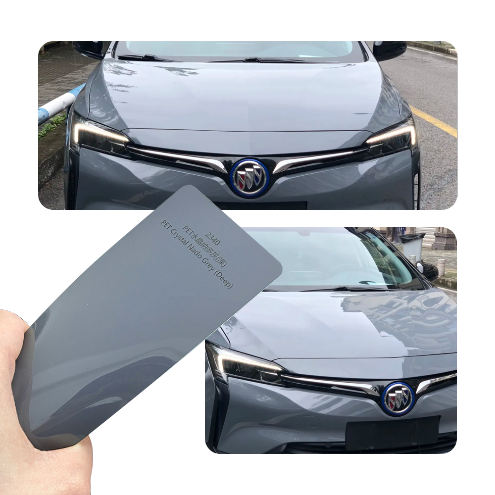 超高輝度クリスタルナルドグレーフルカーラップビニール PVC PET 車体ステッカー変色フィルムロールペイント保護 1.52X18M