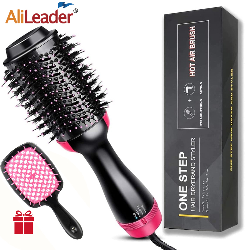ヘアドライヤーブラシ 4 で 1 ワンステップボリューマイザーブロードライヤーブラシプロフェッショナル熱風ブラシマイナスイオン抗縮れ乾燥