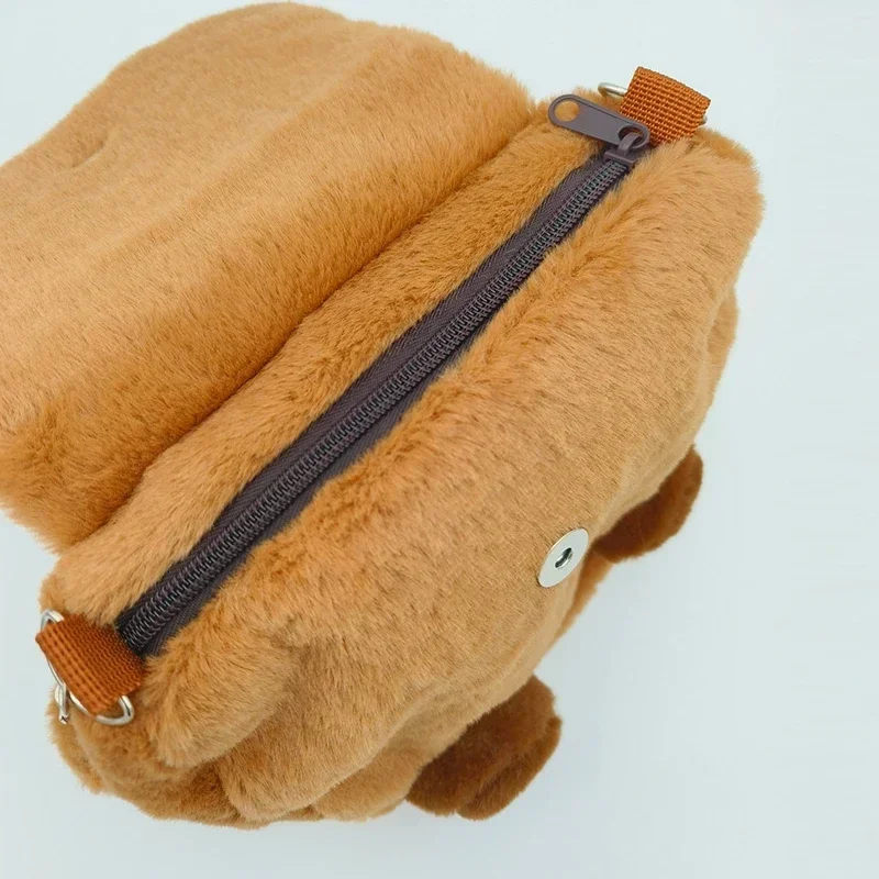 学生人工毛皮ぬいぐるみカピバラバッグカジュアルオールマッチ毛皮バッグ大容量バックパック Mochila スクールバックパック