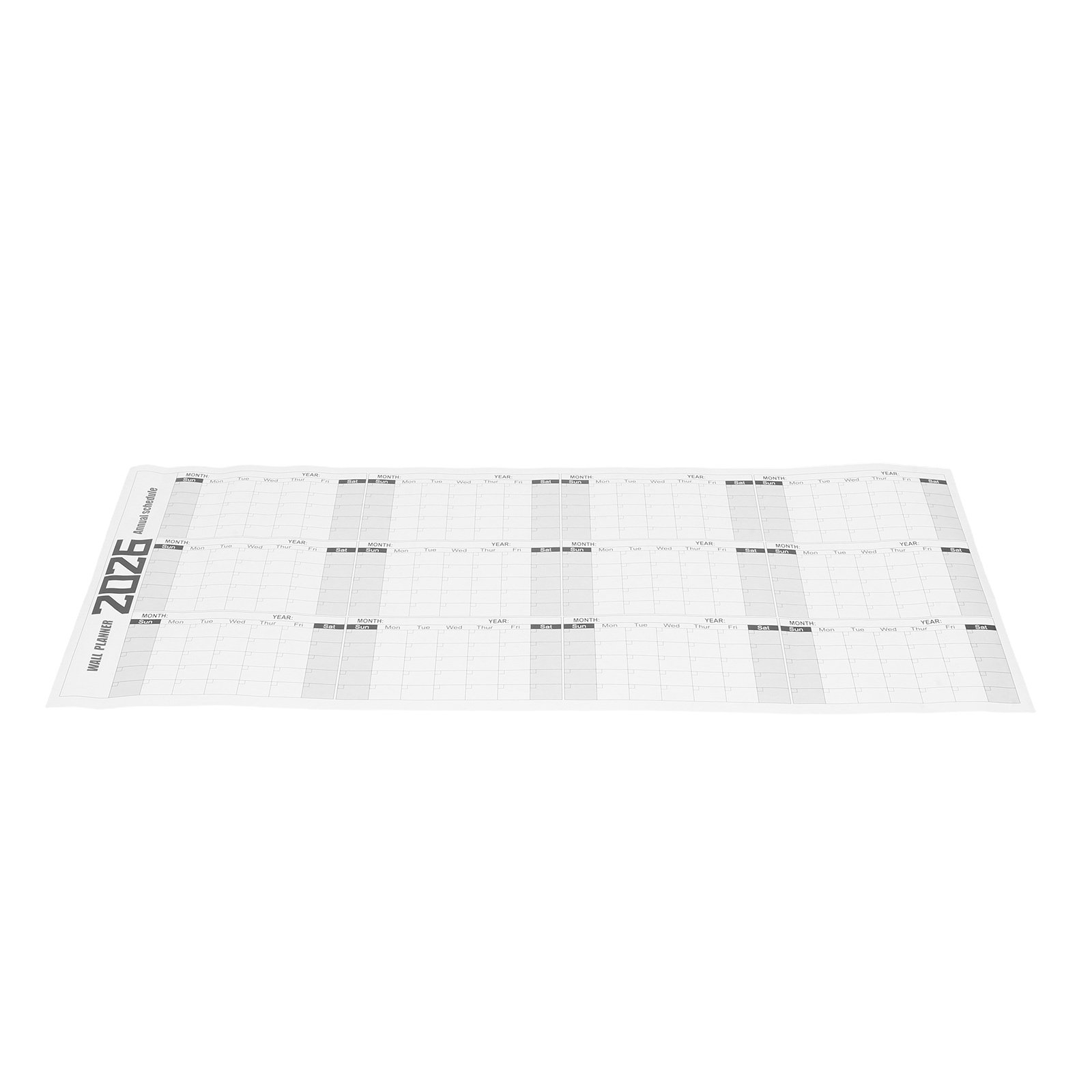 100x42cm 壁掛け式大型月間プランナー、再利用可能、消せるホワイトボード、オフィス、学校、家庭向け、柔軟性あり